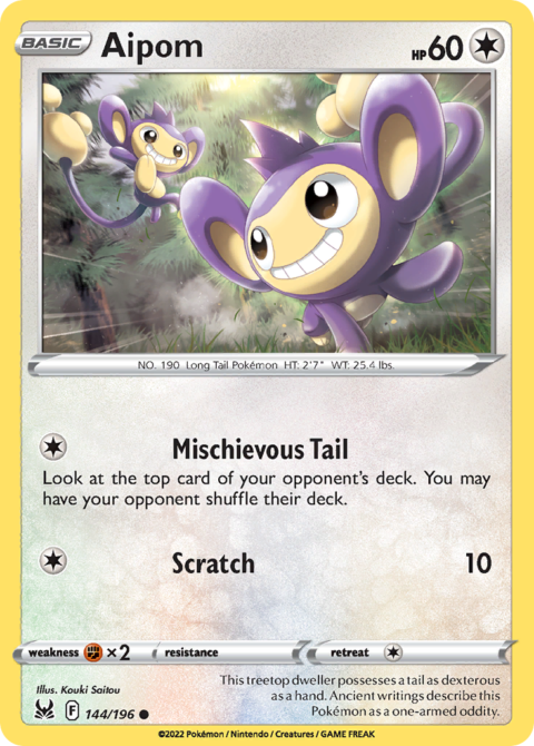 Aipom - LOR #144 - Normal