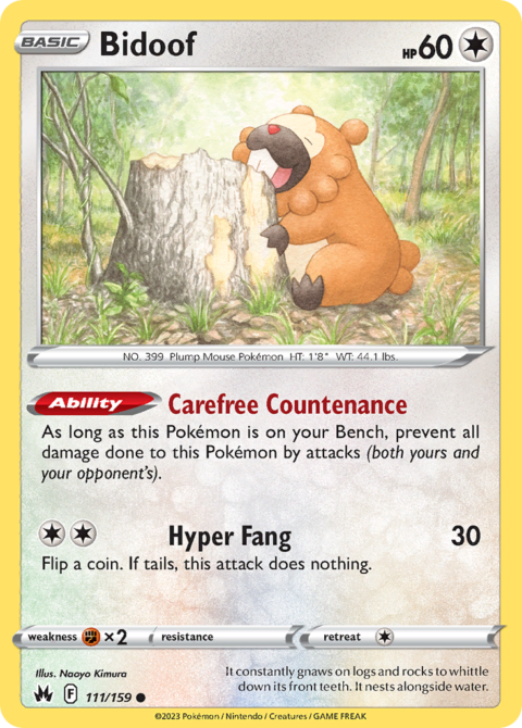 Bidoof - CRZ #111 - Normal