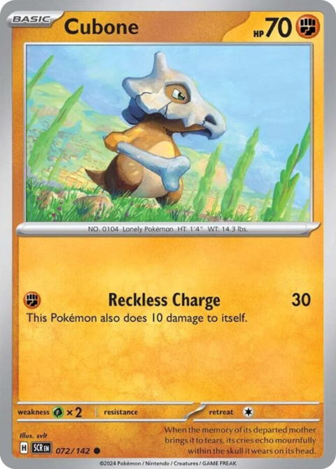 Cubone - SCR #72 - Reverse Holo