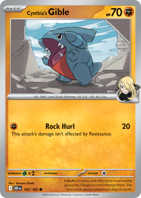 Cynthia's Gible - DRI #102 - Normal