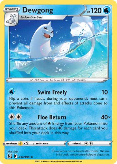 Dewgong - LOR #34 - Normal