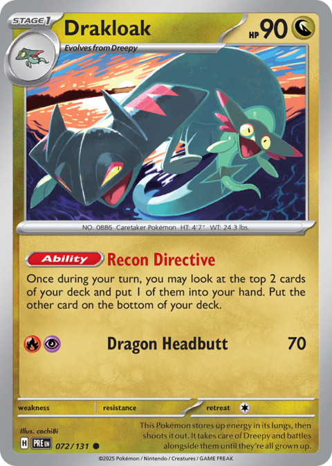 Drakloak - PRE #72 - Reverse Holo