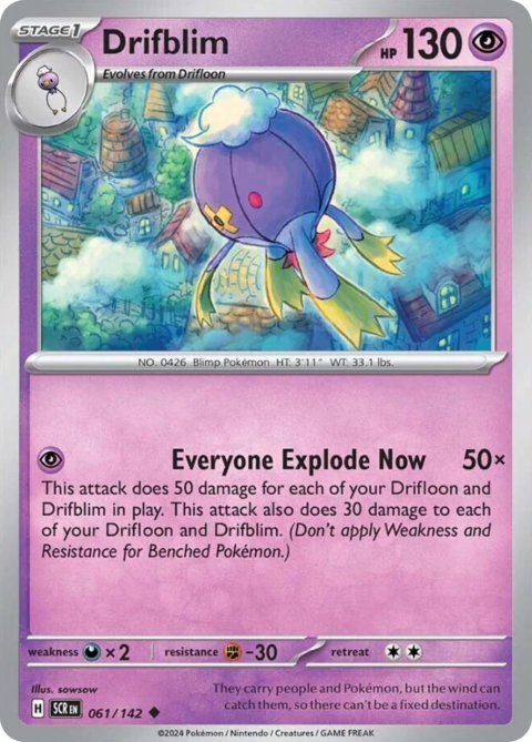 Drifblim - SCR #61 - Reverse Holo