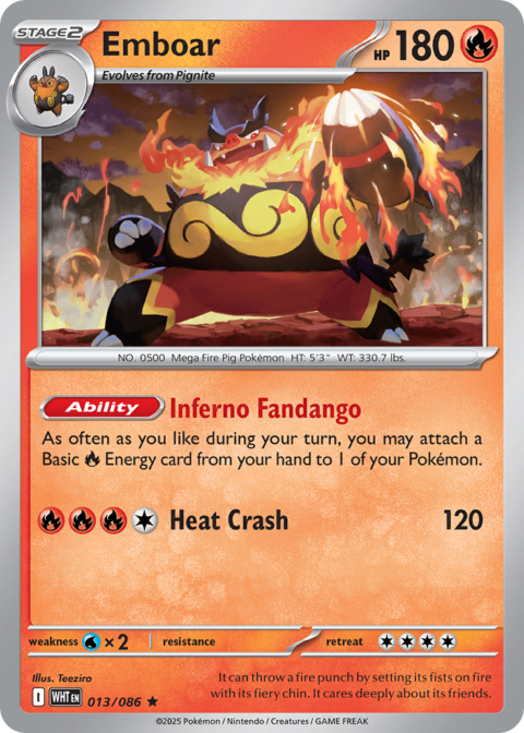 Emboar - WHT #13 - Holo