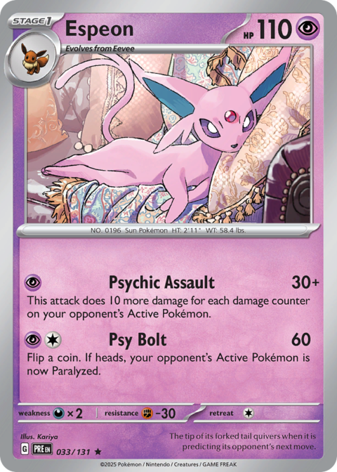 Espeon - PRE #33 - Reverse Holo