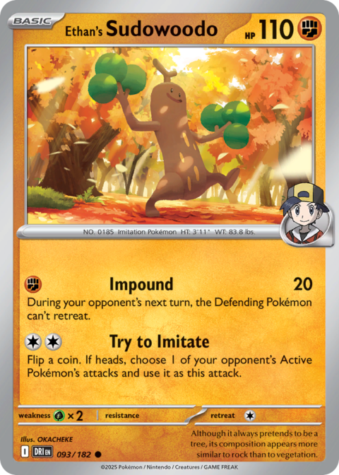 Ethan's Sudowoodo - DRI #93 - Reverse Holo