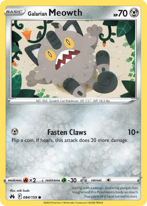 Galarian Meowth - CRZ #84 - Normal