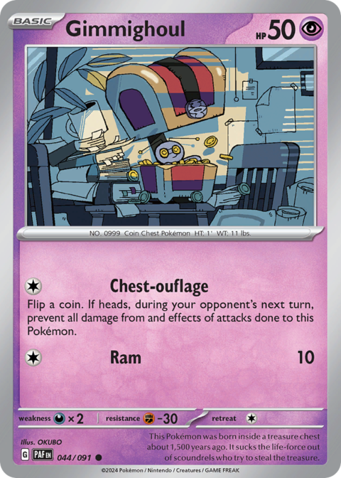 Gimmighoul - PAF #44 - Reverse Holo