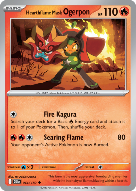 Hearthflame Mask Ogerpon - DRI #44 - Normal
