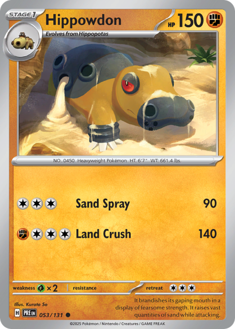 Hippowdon - PRE #53 - Reverse Holo