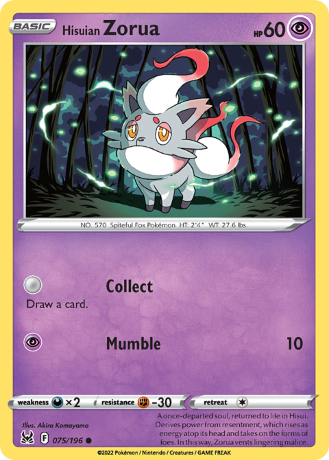 Hisuian Zorua - LOR #75 - Normal