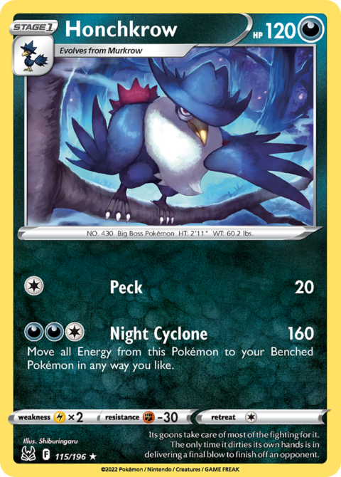Honchkrow - LOR #115 - Normal