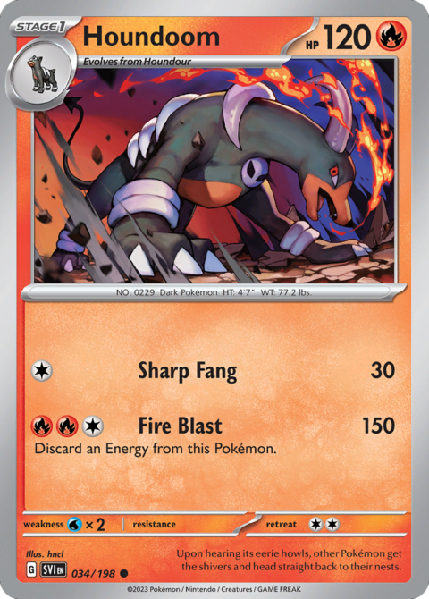 Houndoom - SVI #34 - Holo