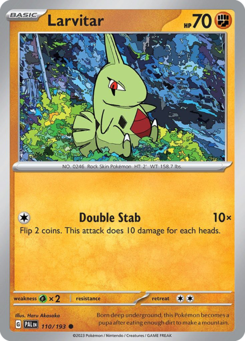 Larvitar - PAL #110 - Reverse Holo
