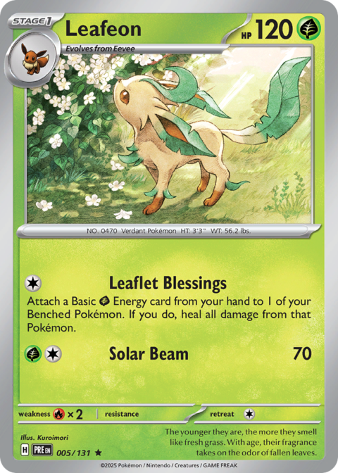 Leafeon - PRE #5 - Reverse Holo