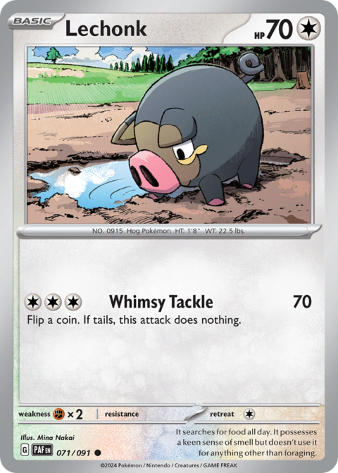 Lechonk - PAF #71 - Reverse Holo