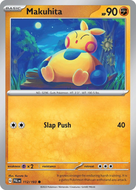 Makuhita - PAL #112 - Reverse Holo