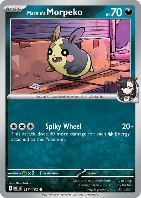 Marnie's Morpeko - DRI #137 - Reverse Holo