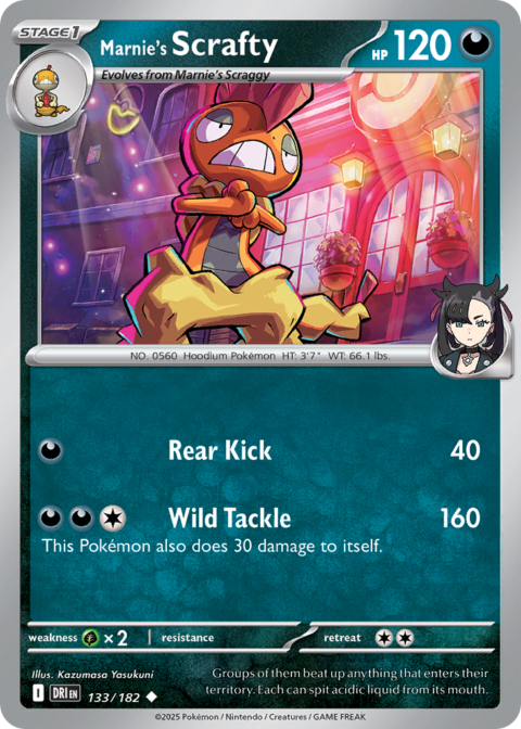 Marnie's Scrafty - DRI #133 - Reverse Holo