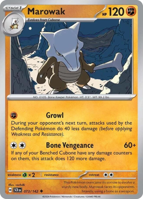 Marowak - SCR #73 - Reverse Holo