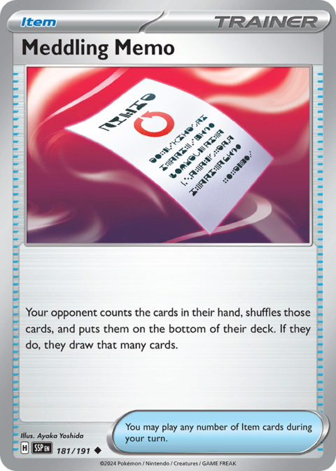 Meddling Memo - SSP #181 - Reverse Holo