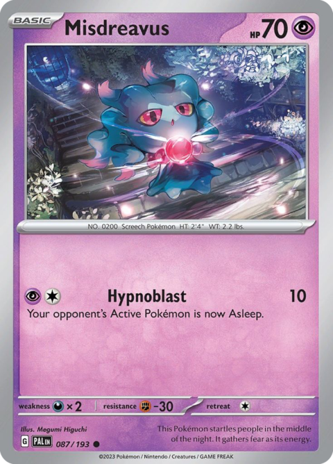 Misdreavus - PAL #87 - Reverse Holo