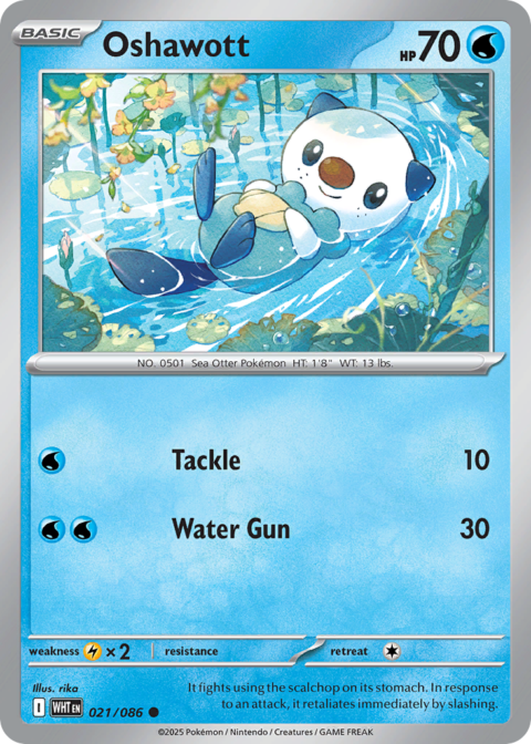 Oshawott - WHT #21 - Reverse Holo