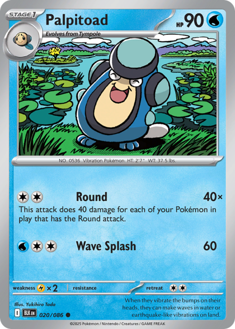 Palpitoad - BLK #20 - Reverse Holo