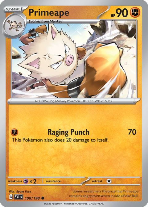 Primeape - SVI #108 - Holo