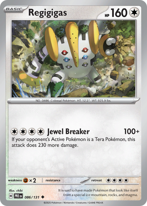 Regigigas - PRE #86 - Reverse Holo
