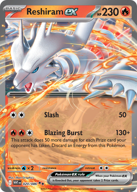 Reshiram ex - WHT #20 - Normal