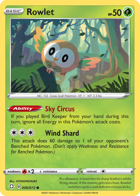 Rowlet - SHF #6 - Normal
