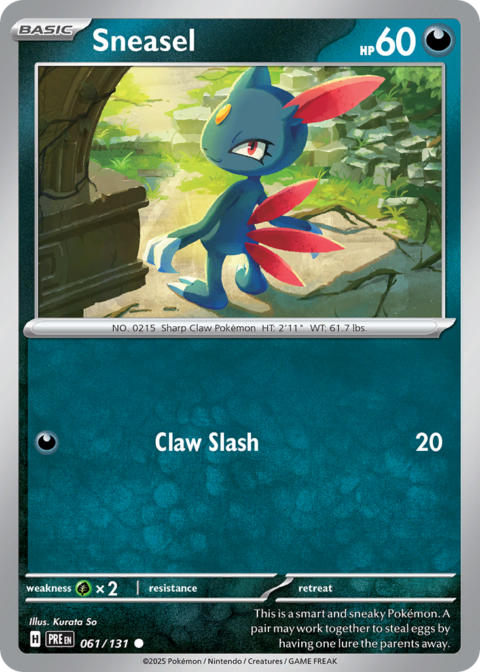 Sneasel - PRE #61 - Reverse Holo