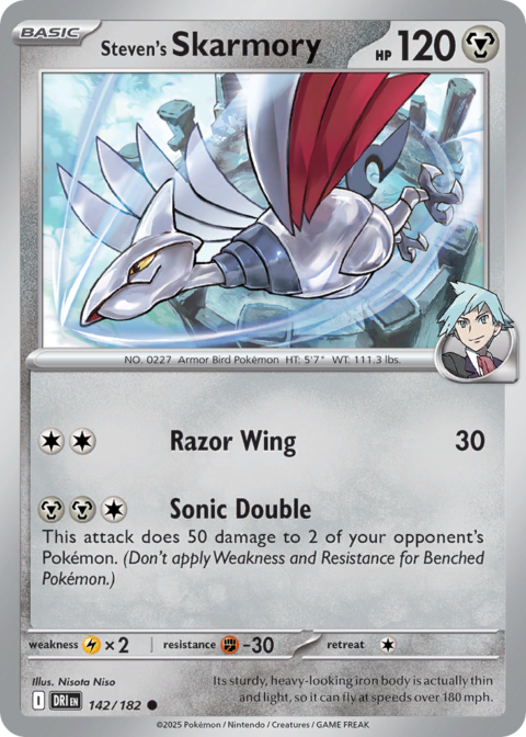 Steven's Skarmory - DRI #142 - Reverse Holo