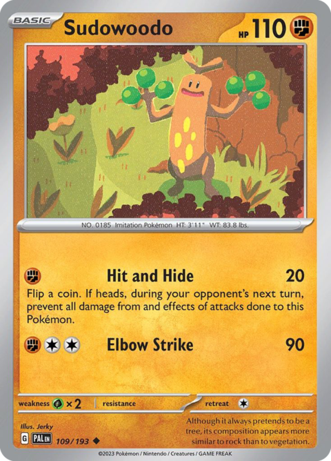 Sudowoodo - PAL #109 - Normal