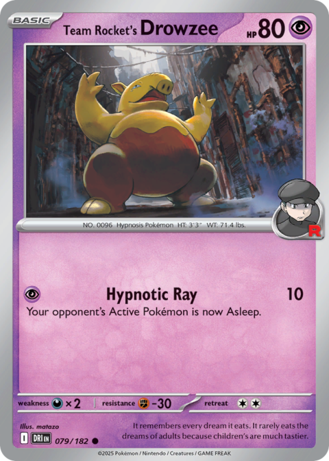Team Rocket's Drowzee - DRI #79 - Reverse Holo