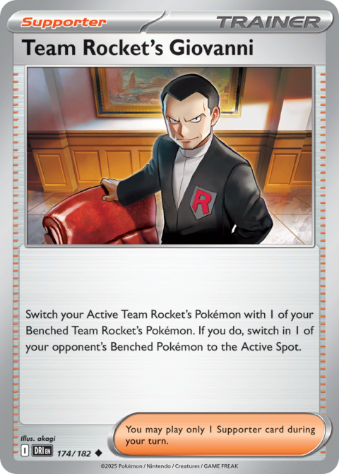 Team Rocket's Giovanni - DRI #174 - Reverse Holo