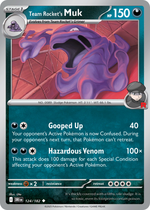 Team Rocket's Muk - DRI #124 - Reverse Holo