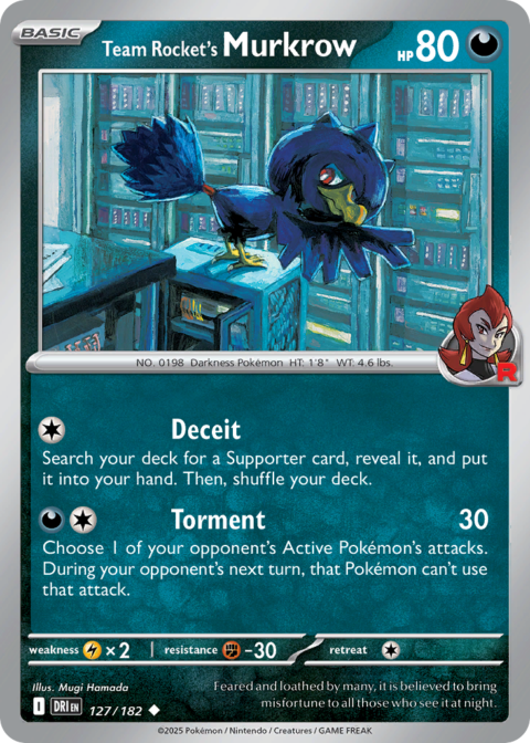 Team Rocket's Murkrow - DRI #127 - Normal