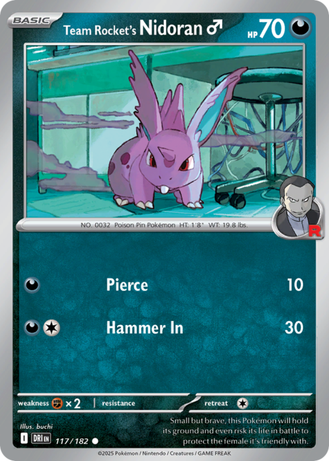 Team Rocket's Nidoran♂ - DRI #117 - Normal