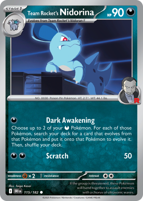 Team Rocket's Nidorina - DRI #115 - Normal