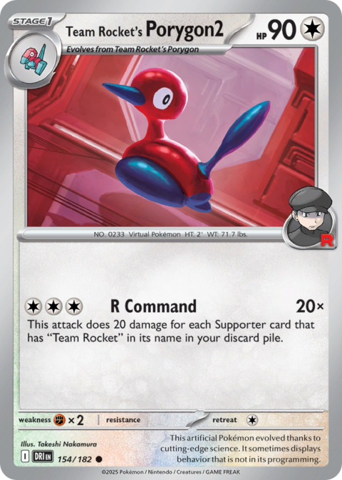 Team Rocket's Porygon2 - DRI #154 - Normal