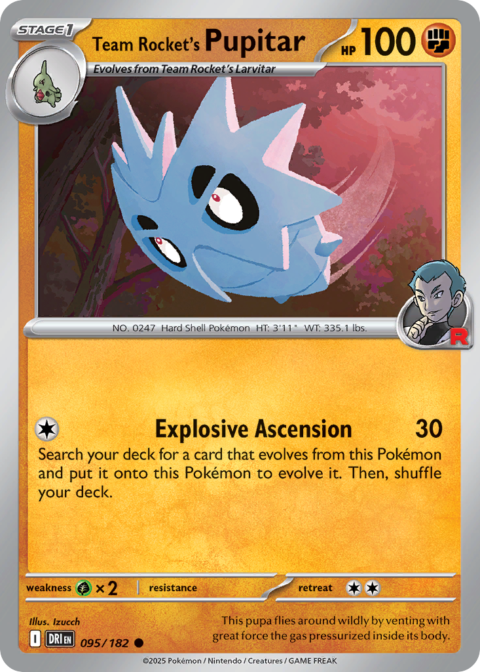 Team Rocket's Pupitar - DRI #95 - Normal