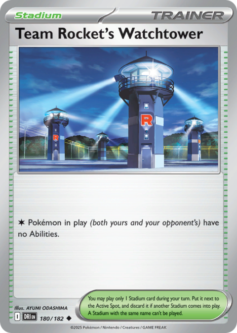 Team Rocket's Watchtower - DRI #180 - Reverse Holo
