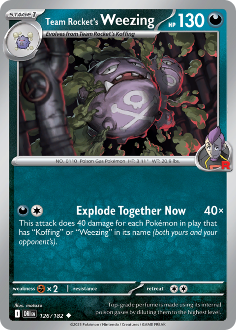 Team Rocket's Weezing - DRI #126 - Normal