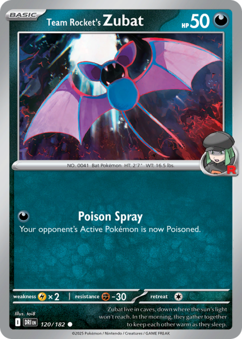 Team Rocket's Zubat - DRI #120 - Normal