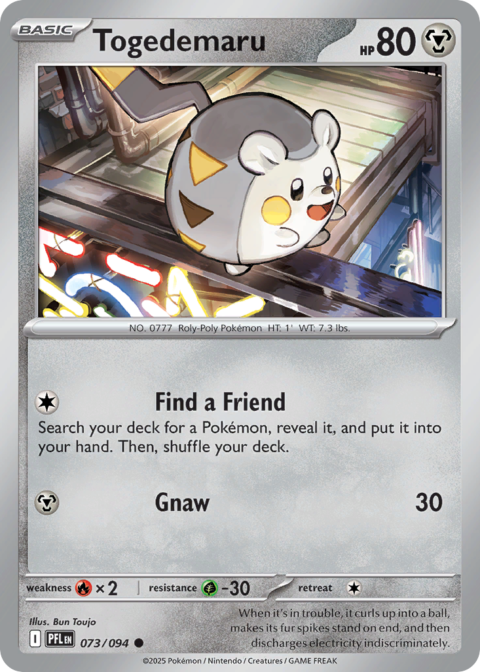 Togedemaru - PFL #73 - Reverse Holo