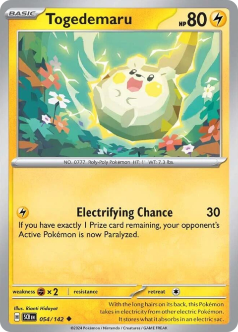 Togedemaru - SCR #54 - Reverse Holo