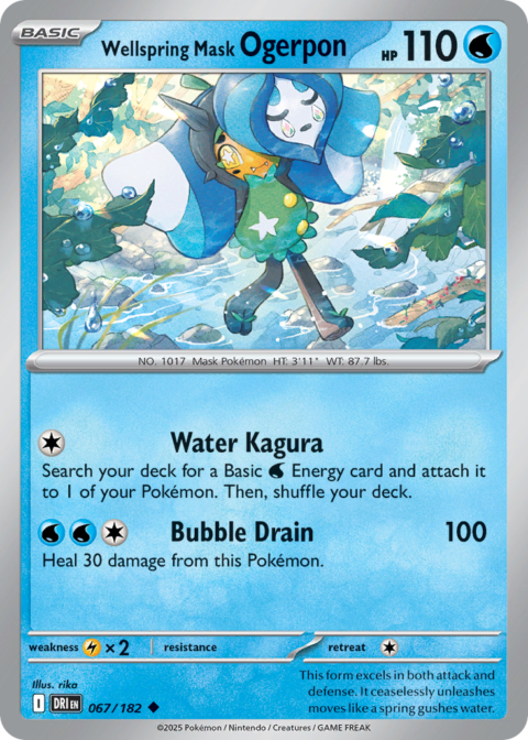 Wellspring Mask Ogerpon - DRI #67 - Reverse Holo