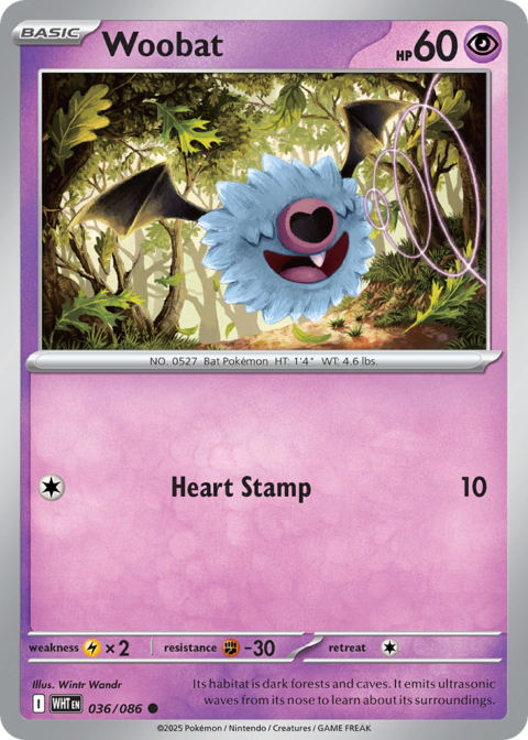 Woobat - WHT #36 - Reverse Holo